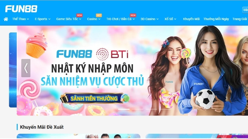 Trang web Fun88 nhà cái nổ hũ uy tín